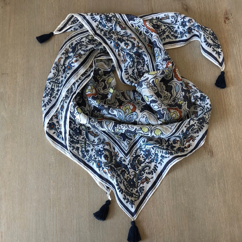 Tasseled Silky Scarf